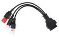 SIXTOL MECHANIC CABLE 23 | OBD-II adapter 3-pin/4-pin/6-pin naar 16-pin | Compatibel met Yamaha en Honda motoren | 30,5 cm