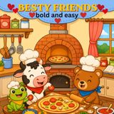 Besty friends: Bold and easy relaxing, mindfulness coloring book