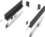Sotech S&O Handelsgesellschaft mbH Lasysteem JUNKER-SLIM anthraciet Hoogte: 84 mm Diepte: 450 mm stressbestendig tot 40 Kg Soft-Close Keukenlade met 13 mm smalle ladebakken