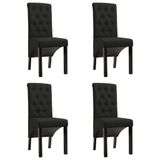 VidaXL Eetkamerstoelen 4 stuks Polyester Zwart