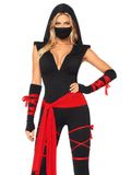 LEG AVENUE 85087 - 5-delig dodelijk ninja-kostuum, dames carnaval