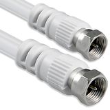1aTTack.de SAT-antennekabel 2,5 meter, dubbel afgeschermd, F-connector > F-connector SAT wit F-F 80dB