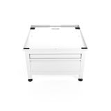 Wasophoogte® Wasmachine verhoger met lade en plateau - Wasmachine opbouwmeubel - Wasmachine sokkel - 42cm hoog - Wit - Universeel - 65*60,5 (LxB) - Inclusief wandbeugels