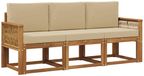 vidaXL - Canapé d'angle - 3 places - Polyester - Naturel et beige