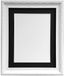 Shabby Chic Witte Fotolijst met BlackMount A3 voor Afbeeldingsformaat A4