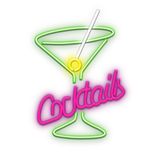 Forever Light FPNE02X LED Neon Cocktails – Roze/Groen, Dimbaar, USB