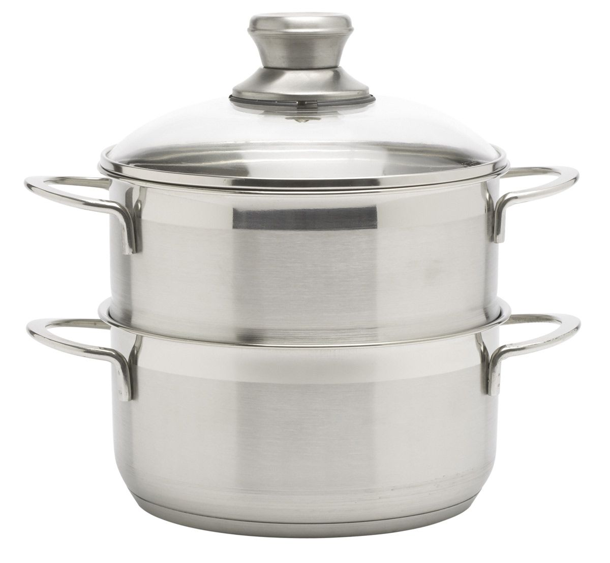 GSW Mirage - Stoompan - Ø 20 cm - Rvs - Met glasdeksel - 3-delig