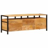 vidaXL Opbergkast met lade bruin 110 x 30 x 40 cm massief mango hout