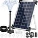 Merkloos Solar Vijverpomp Tuinfontein - 5 W - 170 l/u - 9 sproeiers - 3,25 m kabel