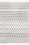 Safavieh Marokkaans Shaggy Geweven Tapijt voor Binnen, Berber Fringe Shag Collectie, BFG540, in Crème & Donkergrijs, 160 X 229 cm