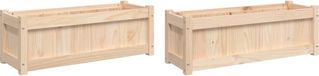 vidaXL Plantenbakken 2 stuks massief grenenhout bruin