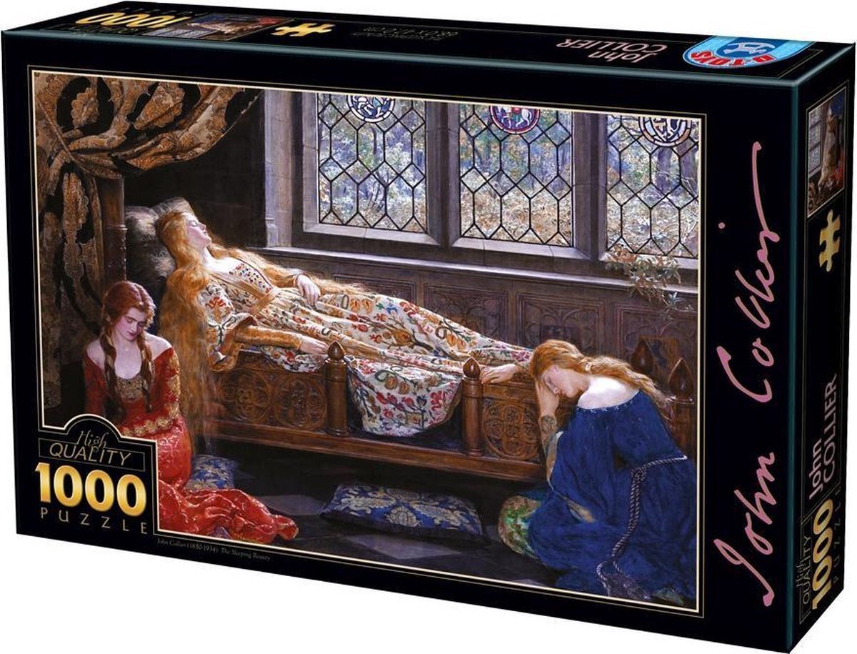 dtoys John Collier - De schone slaapster (1000 stukjes, kunst puzzel)
