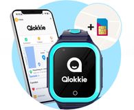 Qlokkie Kiddo GO - GPS horloge enfant - Montre connectée enfants - Bleu