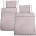 Beautissu Meline Seersucker, 155x220 + 80x80cm, Taupe, 4-tlg., housse de couette