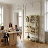 en.casa Vitrinekast Klippestad 160x80x35 cm camel