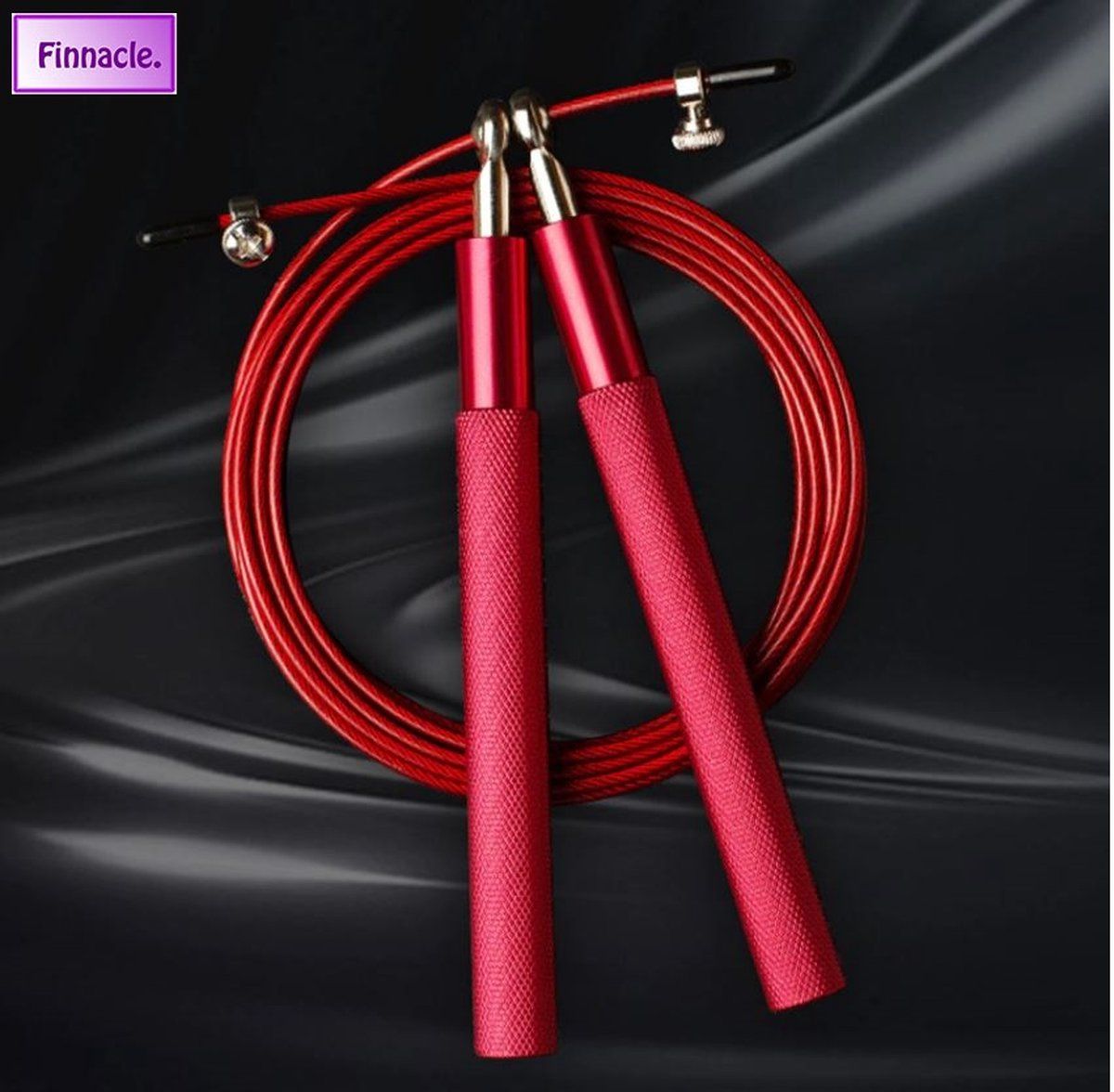Finnacle Springtouw - Jump rope - Crossfit - Hoge Snelheid - Duurzaam Staal - Rood