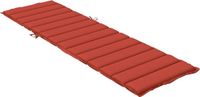 vidaXL Ligbedkussen - 200x70x4 cm - Stof - Gemêleerd - Rood