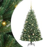 vidaXL Kunstmatige Hinged Kerstboom Groen 120 cm PVC en Metaal