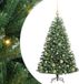 vidaXL Kunstmatige Hinged Kerstboom Groen 120 cm PVC en Metaal
