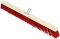KOTARBAU® Tête de balai, Balai de rue, 85 cm, Balai de nettoyage, Balai d'extérieur, Poils en nylon durs, Balai de jardin, Balai de rue robuste, Balai dur pour extérieur, sans manche, Bois, PVC