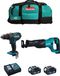 MAKITA Set MK204 (DHP482 + DJR186 + 2 x 5,0 Ah accu's + DC18RC lader + LXT600 opbergkoffer)