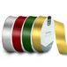 Vaessen Creative Satijnlint Set - 4 Kerst Kleuren van 10 m x 25 mm - Zilver, Groen, Rood & Goud - Dubbelzijdig Cadeaulint op Rol voor Knutselen, Decoraties, Kaarten Maken, Scrapbooking en DIY