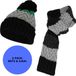morethansocks Sarlini - Winterset jongens - Skiset Muts & Sjaal - Multi Groen/Zwart - 2 t/m 4 jaar