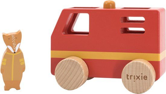 Trixie Houten Mini Brandweerwagen - Speelgoedvoertuig - Mr. Fox