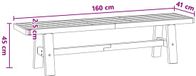 vidaXL Banc de salle à manger NOAIN 160 x 41 x 45 cm Bois de pin massif Naturel