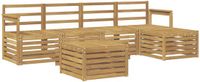 vidaXL - Buiten - bank - set - 6 - st - Wit - Massief - Acacia - Hout