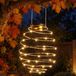 Lanterne solaire LED suspendue, en spirale, blanc chaud, 45 cm