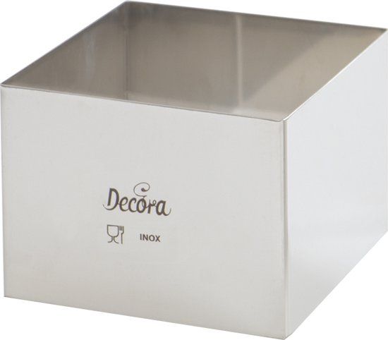 Decora Cakevorm - Vierkant - Roestvrijstaal - 150 mm