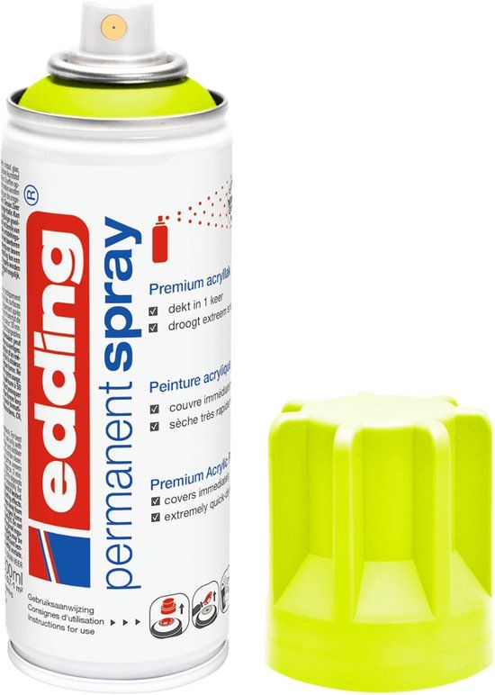 Edding 5200 Permanent Spray - Neon Geel - 200ml