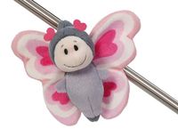MagNICI 62608 Liefdesvlinder, 10 cm, rose, peluche avec aimant