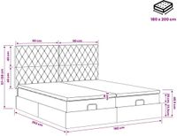 vidaXL Ottoman Bed met Matras en Hoofdeinde - Zwart Fluweel - Tweepersoons