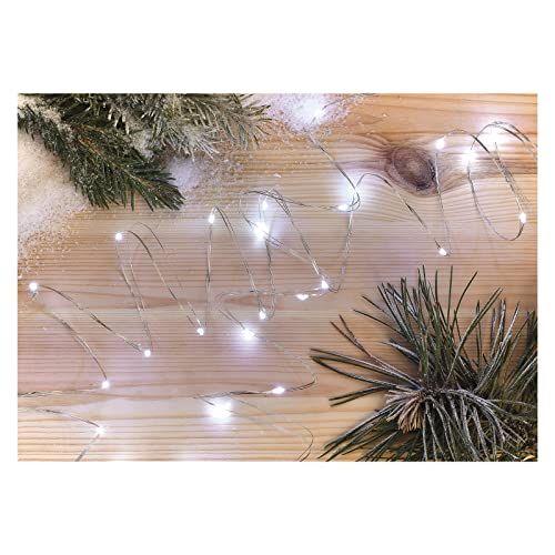 Emos Koudwitte LED Nano Lichtketting - 1.9 meter - Batterij - Timer