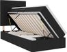 vidaXL - LED Storage Bed with Mattress - Black - 100 x 200 cm - Fabric