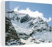 OneMillionCanvasses Canvas Schilderij Witte bergen 120x90 cm - Wanddecoratie