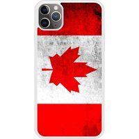 Apple Bedrukt siliconen hoesje compatibel met iPhone 11 Pro Max Drapeau Canada