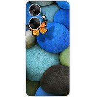 Xiaomi Redmi 13C 5G Blue Pebble Butterfly Silicone Case