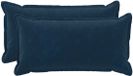 vidaXL - Kussensloop - 2 stuks - HOUTEN - Blauw - 40 x 80 cm - Katoensatijn