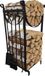Relaxdays Haardhoutrek - 76 x 33 x 33 cm - met haardgereedschap - zwart