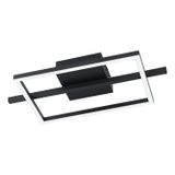 EGLO Amandolo Plafondlamp - LED - 40 cm - Zwart/Wit - Instelbaar RGB & wit licht - Dimbaar