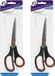 DID Huishoud/keuken schaar metaal/kunststof 21 cm - Set van 2x stuks