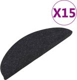 vidaXL - Trapmatten - zelfklevend - 15 stuks - 65x22,5x3,5 cm - Antraciet