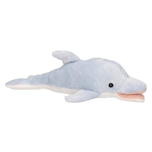 - Pluche blauwgrijze dolfijn knuffel 26 cm - Dolfijnen zeedieren knuffels - Speelgoed voor kinderen