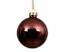 Decoris boule de noël 8cm en verre, couleur rouge 1 pièce