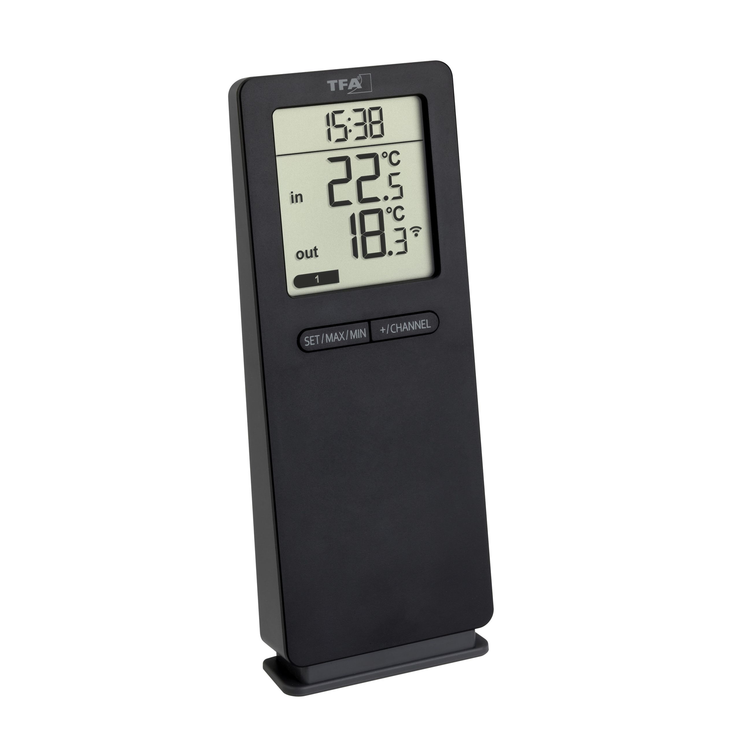 TFA 30.3071.01 - Digitale Binnen/Buiten Thermometer - Zwart