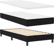 vidaXL Boxspring bed met hoofdeinde Zwart 90 x 190 cm Stof