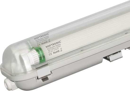 HOFTRONIC Dubbel LED TL armatuur met lamp - 150cm - 60 Watt 9600 Lumen - 4000K IP65 waterdicht